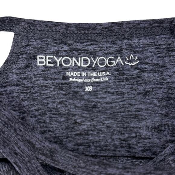 Beyond Yoga Womens Spacedye Slim Racerback Cropped Tank In Black Charcoal - Picture 3 of 5